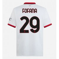 Camiseta AC Milan Youssouf Fofana #29 Segunda Equipación Replica 2024-25 mangas cortas